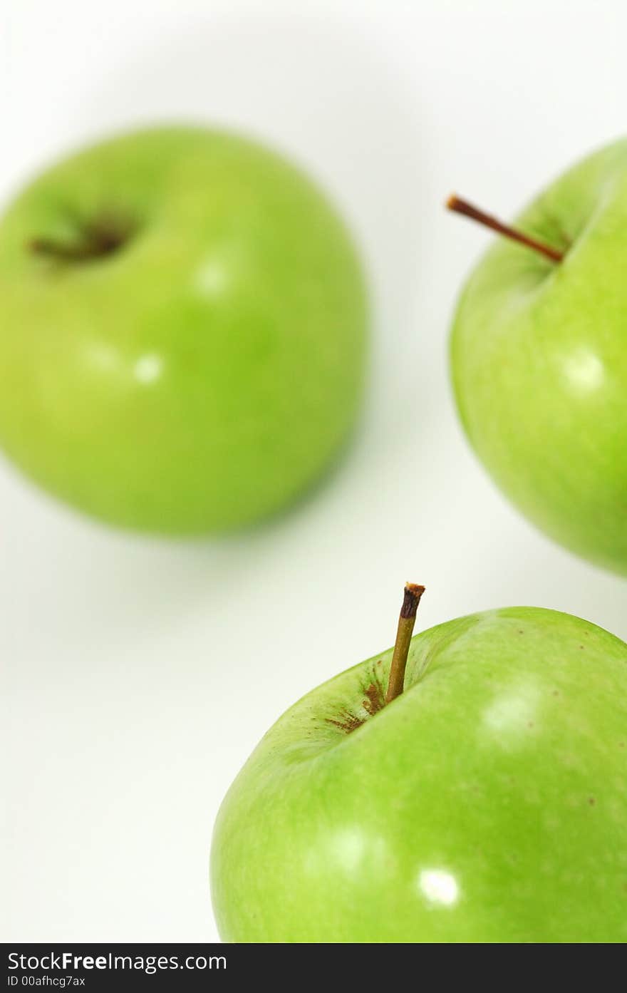 Fresh green apples. Shallow DOF.