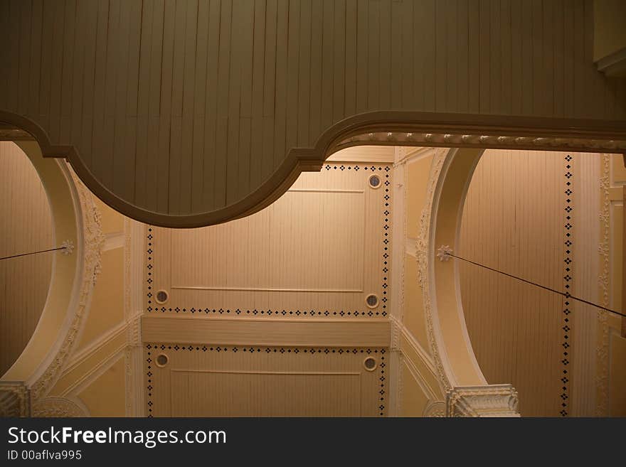 Ceiling details of a church. Ceiling details of a church