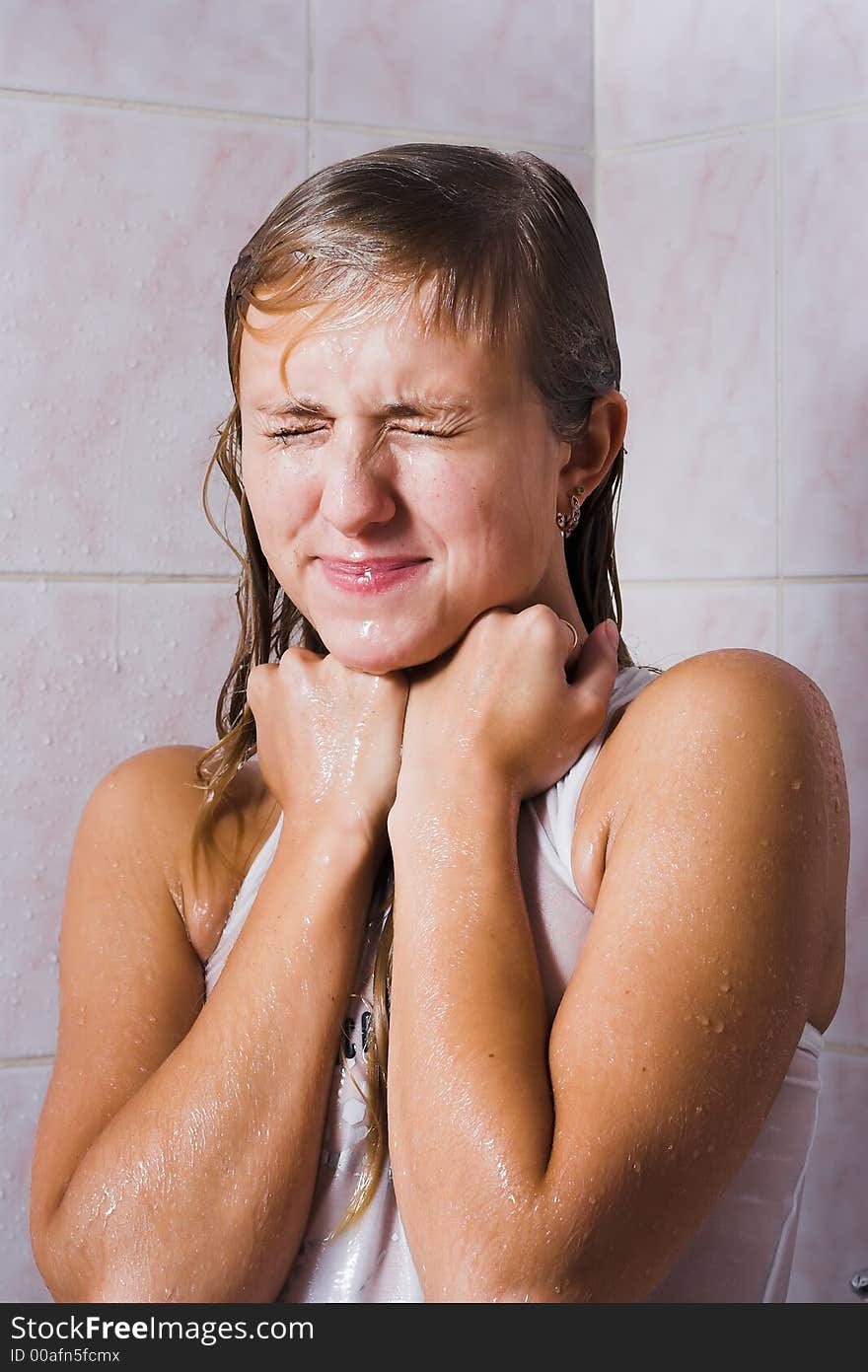 Young beauty woman in water. Young beauty woman in water