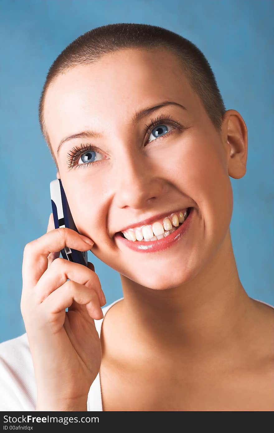 Attractive woman calling by phone. Attractive woman calling by phone