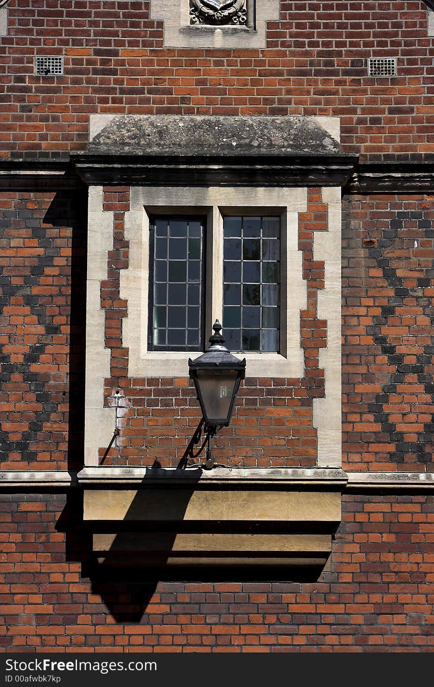 Old window in Cambridge University, England