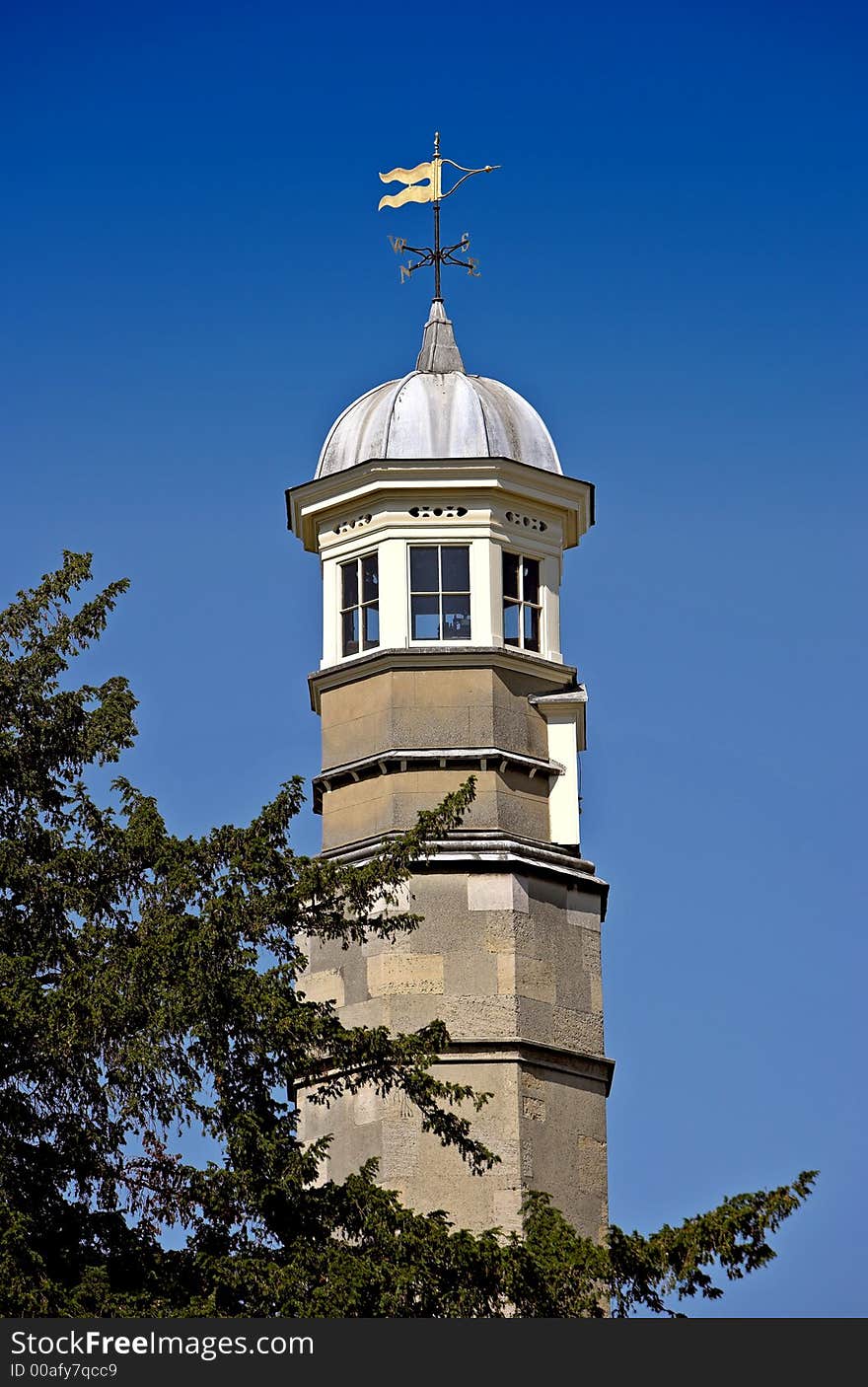 It's a photo of a tower at Cambridge University