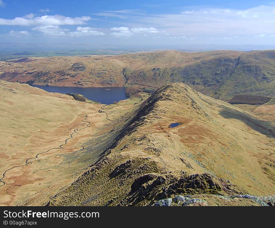 The Rigg, a mountain ridge on High Street in the English Lake District