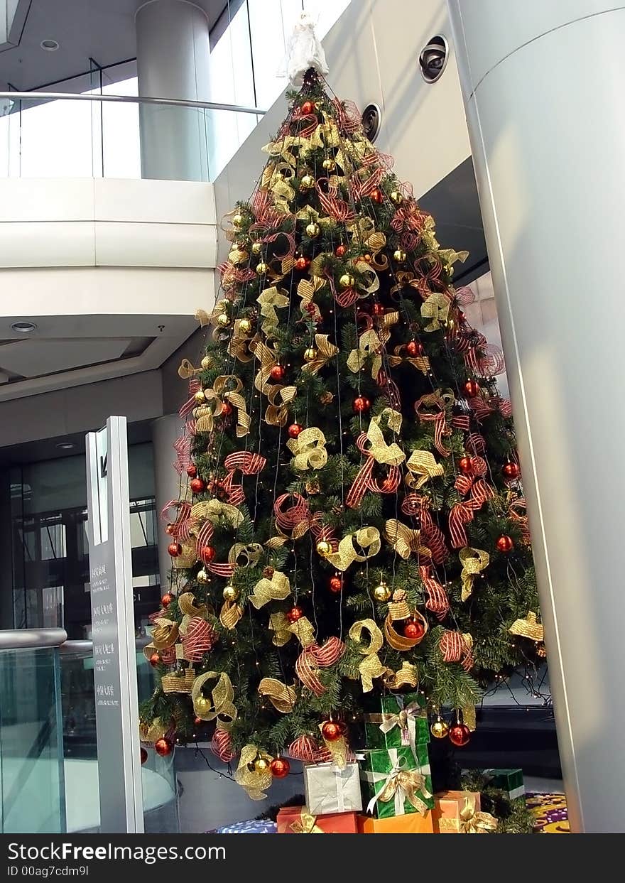 Christmas Ornaments on a Christmas tree