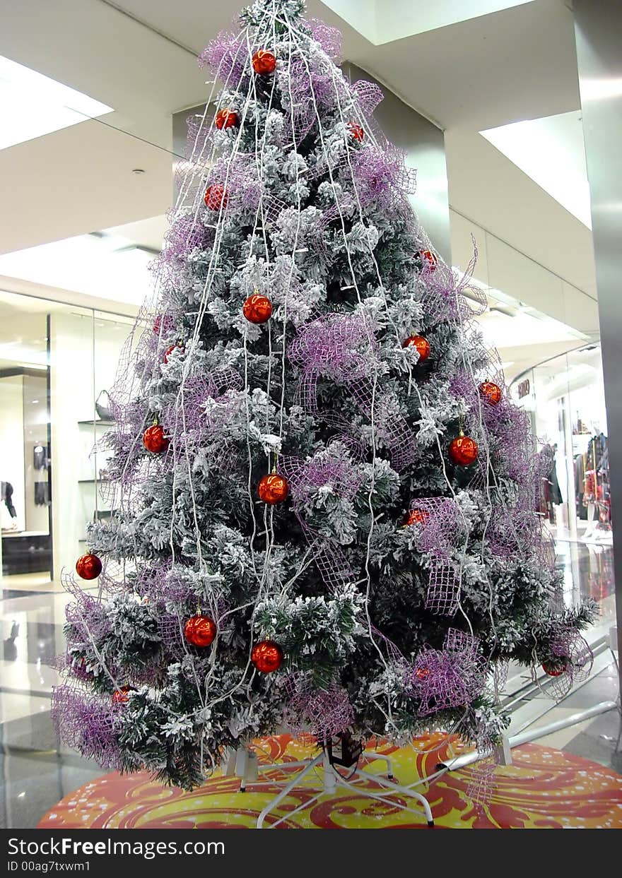 Christmas Ornaments on a Christmas tree