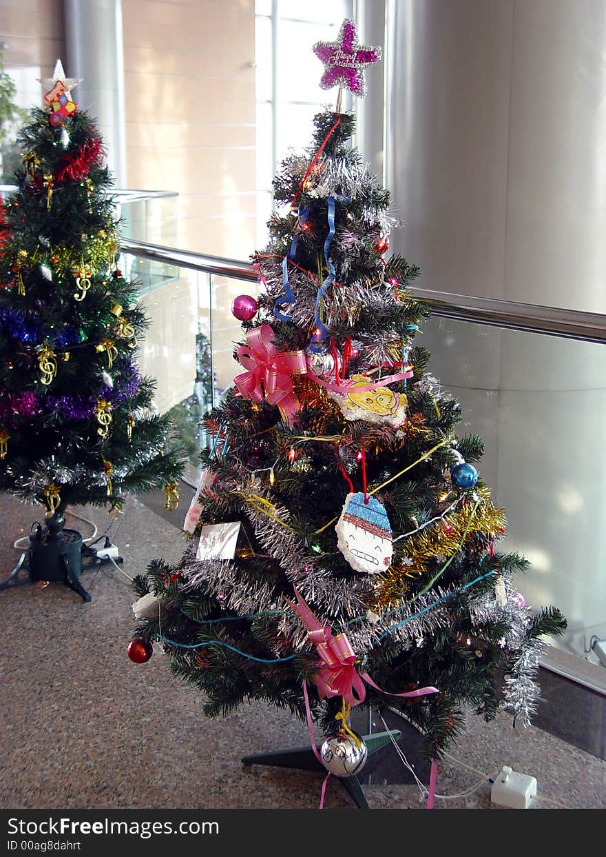 Christmas tree in shopping mall