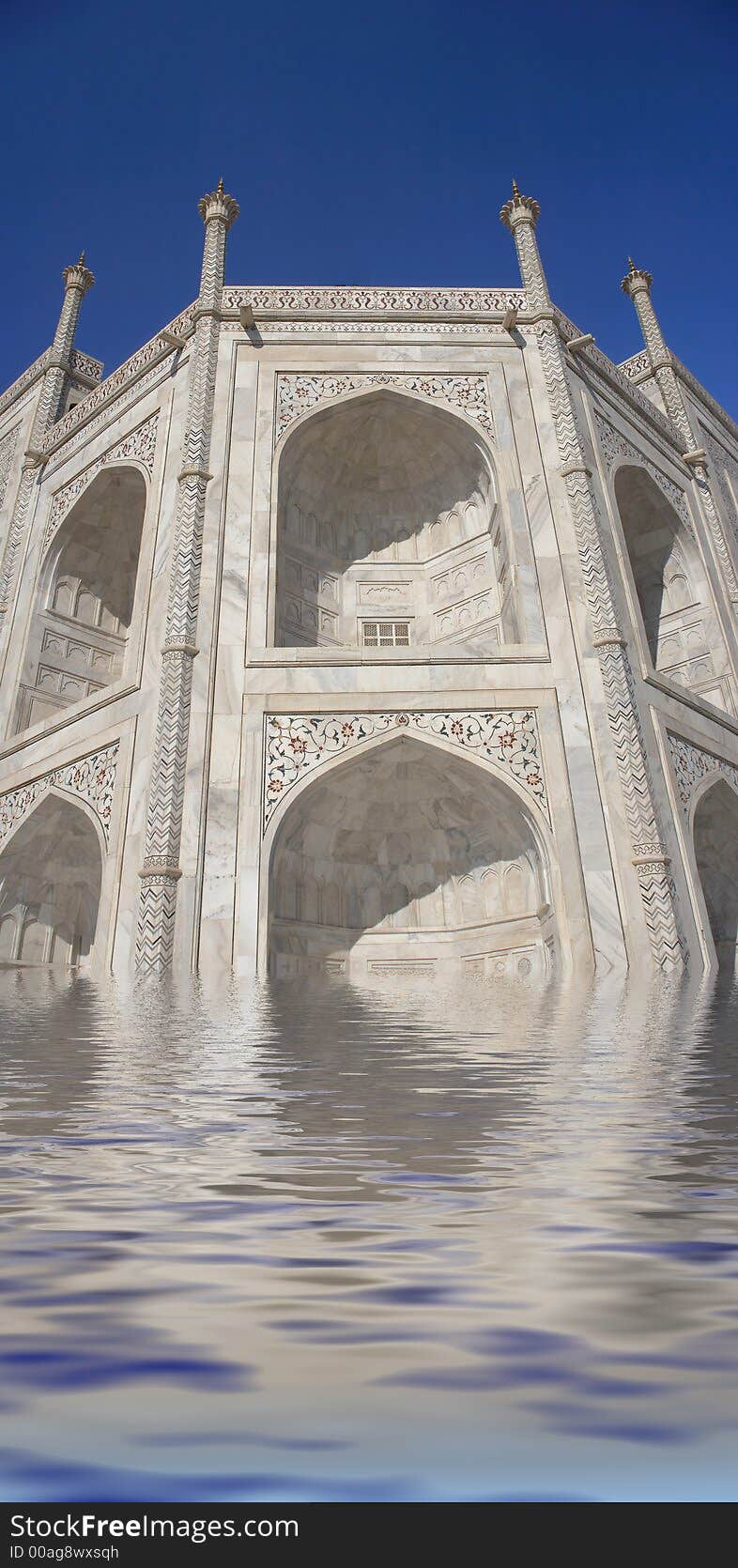 Taj Mahal reflections in artificial water