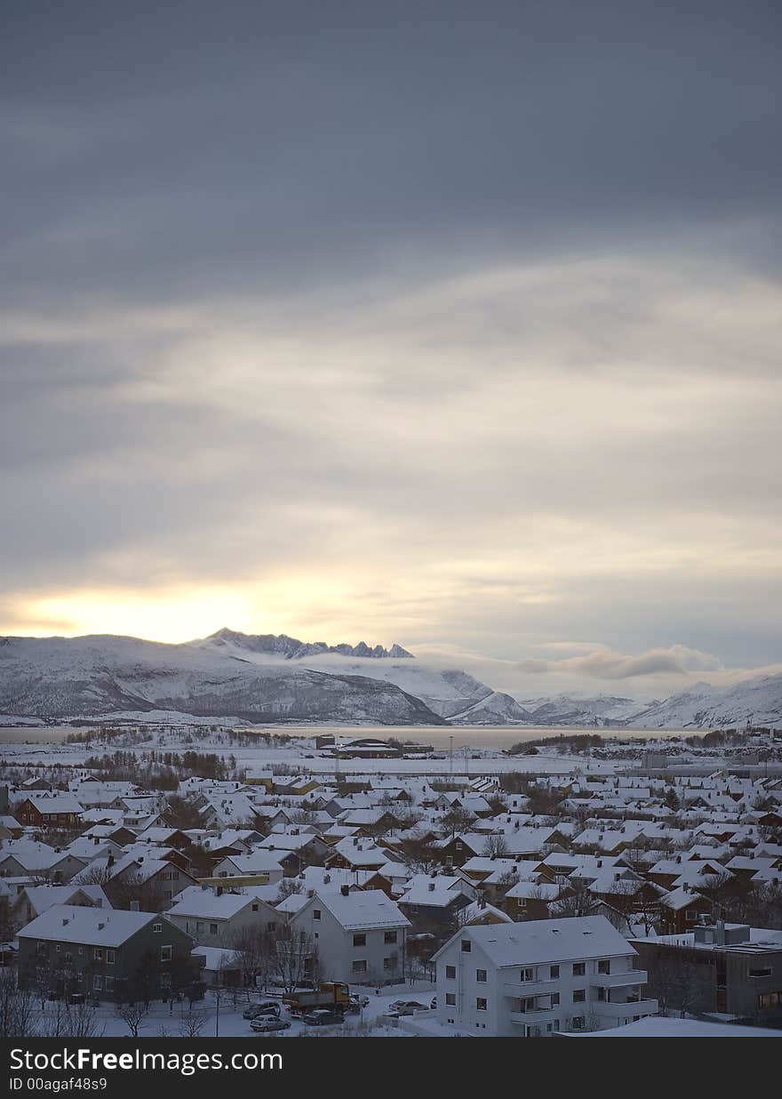 It is a photo taken north of the Polar Circle (Norway). It is a photo taken north of the Polar Circle (Norway)