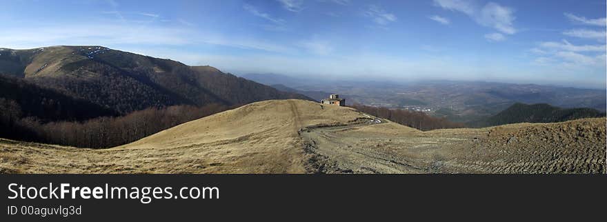 Large panoramic view of the carpathian mountains. Large panoramic view of the carpathian mountains