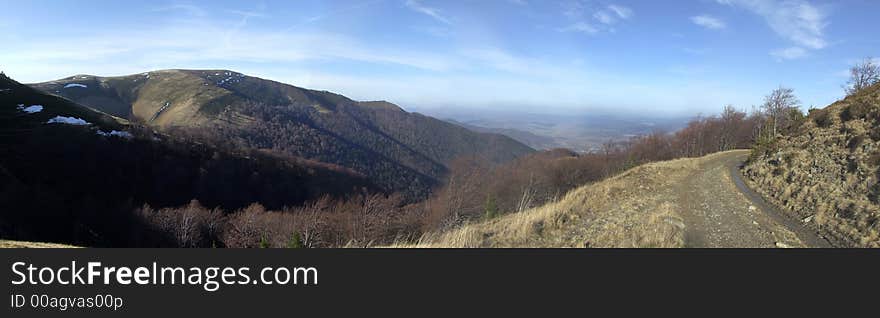 Beautiful panoramic view of carpathian mountains in autumn. Beautiful panoramic view of carpathian mountains in autumn