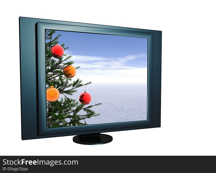 Xmas tree landscape - on LCD screen. More in my portfolio. Xmas tree landscape - on LCD screen. More in my portfolio.