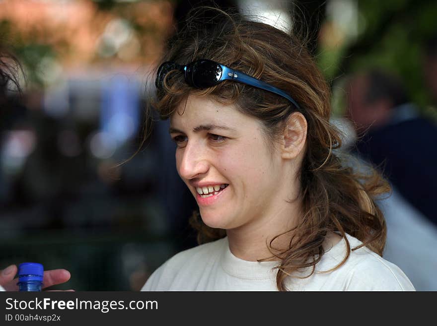 Portrait of casual young woman. Portrait of casual young woman