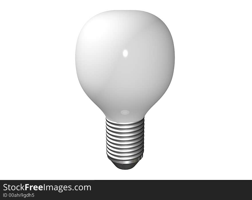 Light bulb on a white backgound