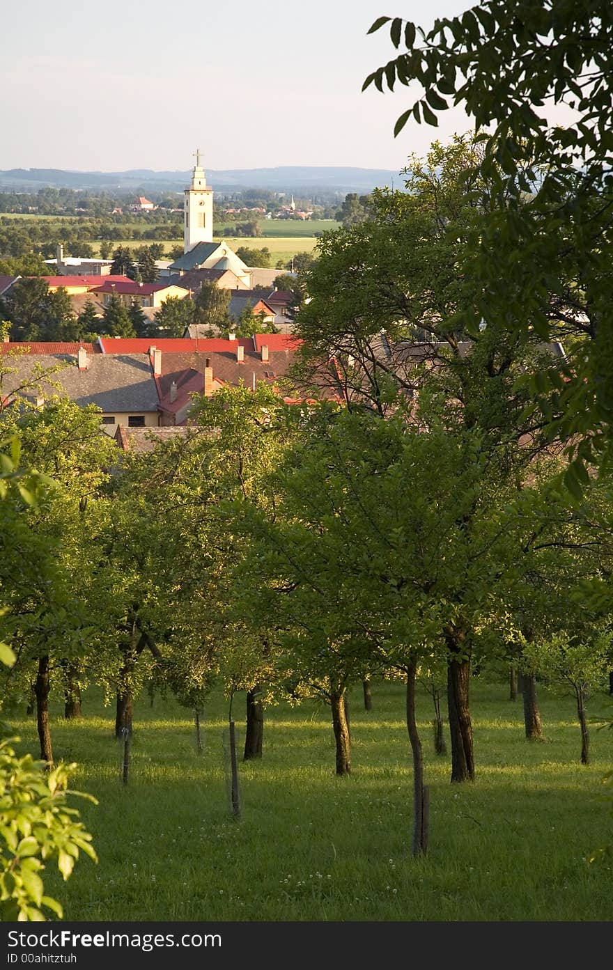 European village in summer