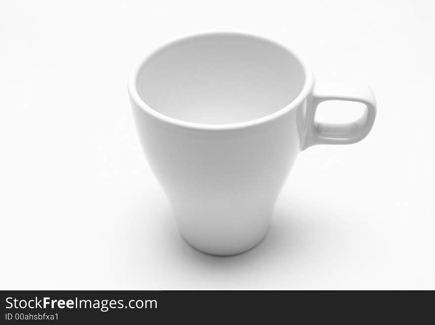 White Coffee Cup on White Background