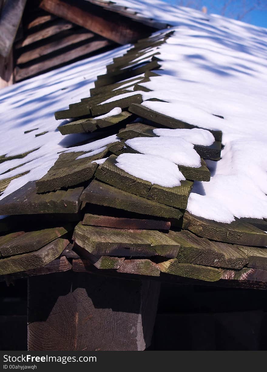 Snow Topped Roof Detail