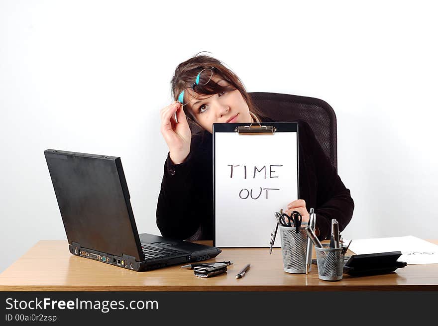 Business woman at desk 6