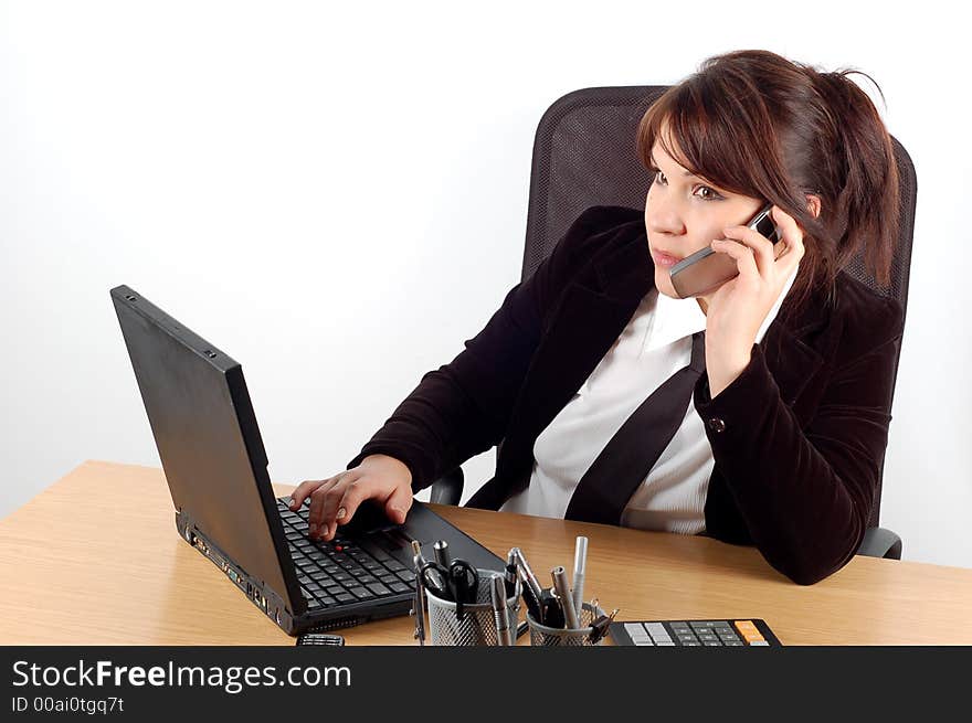 Business woman at desk 10