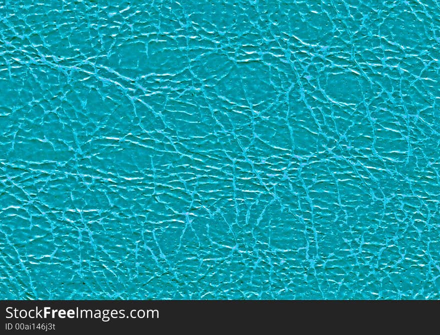 Texture abstract in turquoise leather