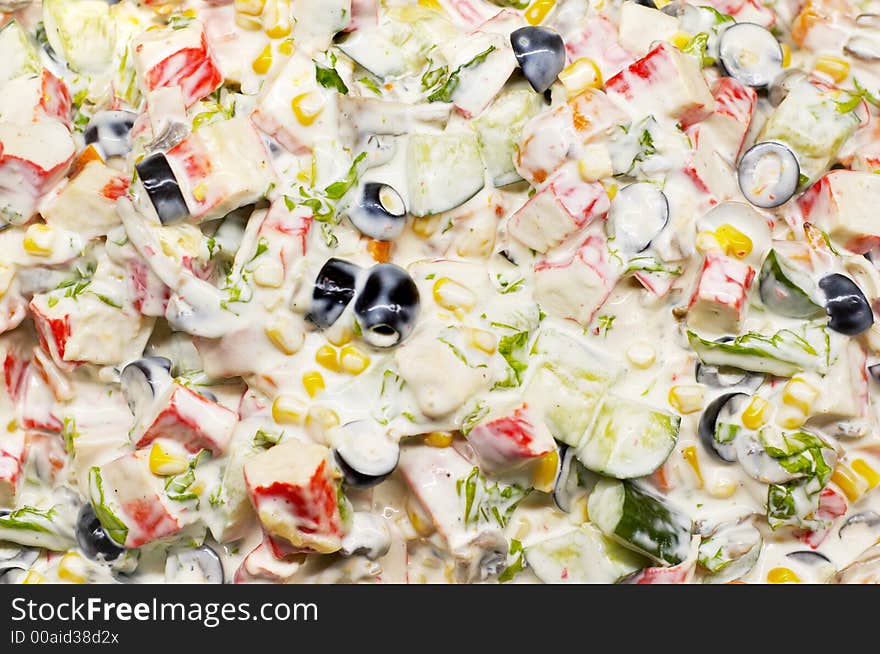 Mixed salad background