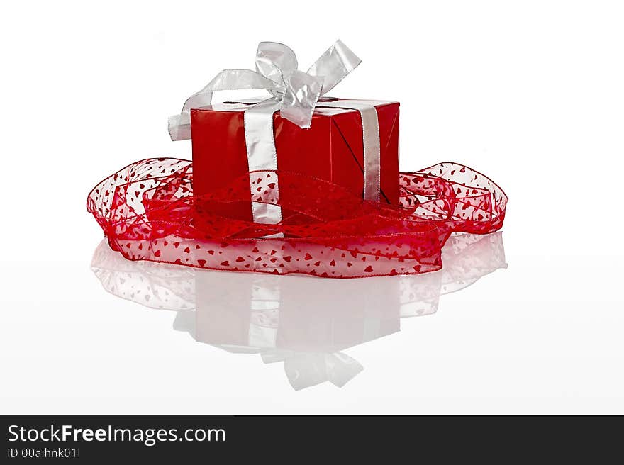 Christmas season! Beautiful gift boxes with reflection. Christmas season! Beautiful gift boxes with reflection