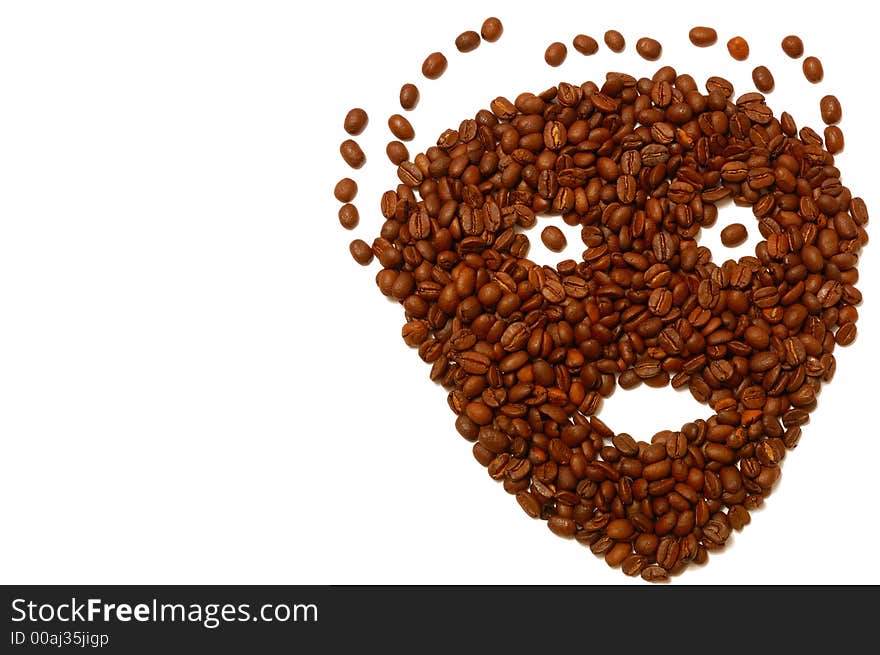 Coffee bean background with copy space. Coffee bean background with copy space