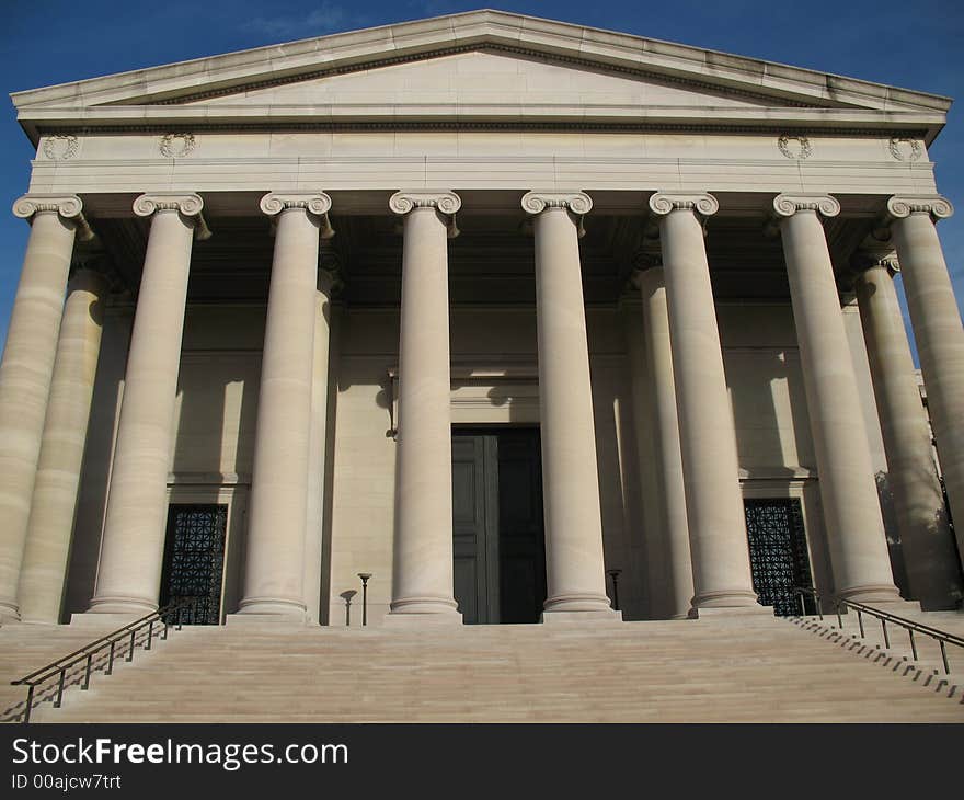 Photo of the National Gallery of Art in Washington D.C. This is the west building.