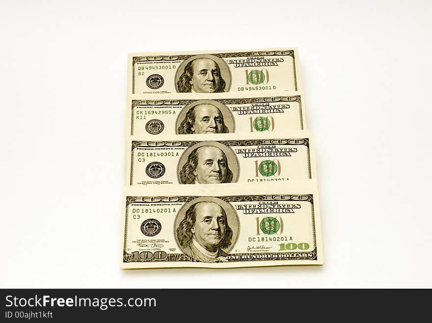 American dollars in different wievs