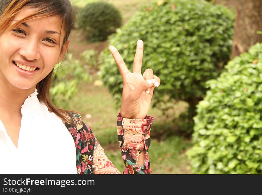 Cambodian girl smiling and posing. Cambodian girl smiling and posing