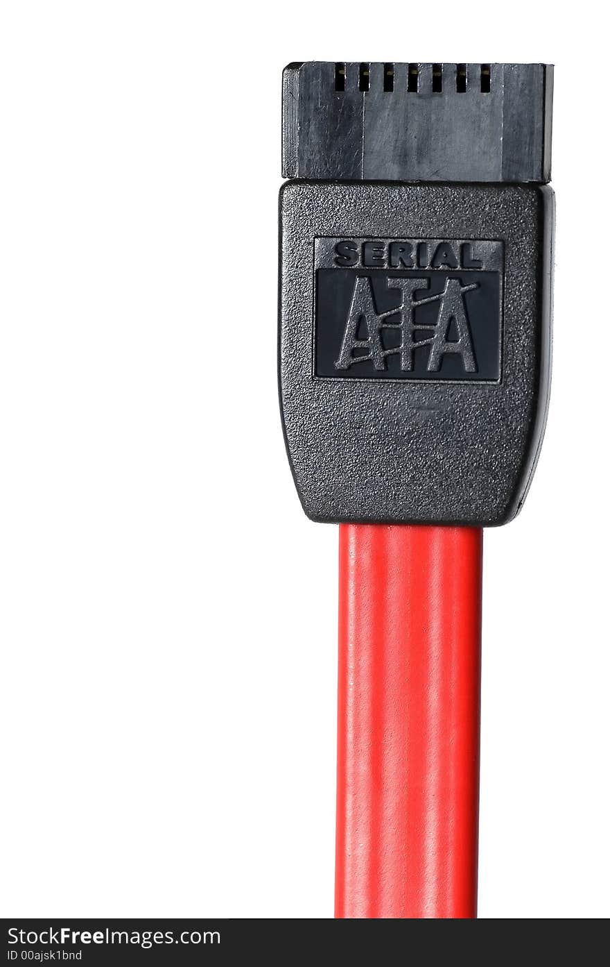 Serial ata (sata) cable isolated on white background. Serial ata (sata) cable isolated on white background