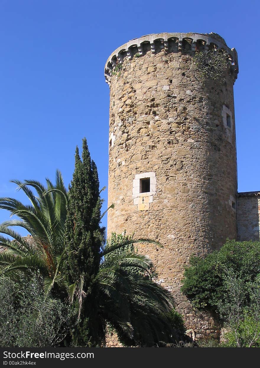 Ancient watchtower build near the mediterranean sea in the 16th century to watch the coast for attacks of pirates and corsairs. Ancient watchtower build near the mediterranean sea in the 16th century to watch the coast for attacks of pirates and corsairs.