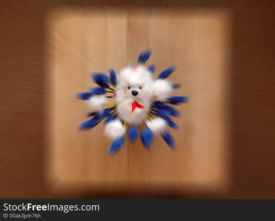 Puppy in the flowers