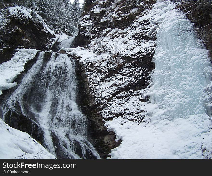 Rachitele waterfall in vladeasa mountains. Rachitele waterfall in vladeasa mountains