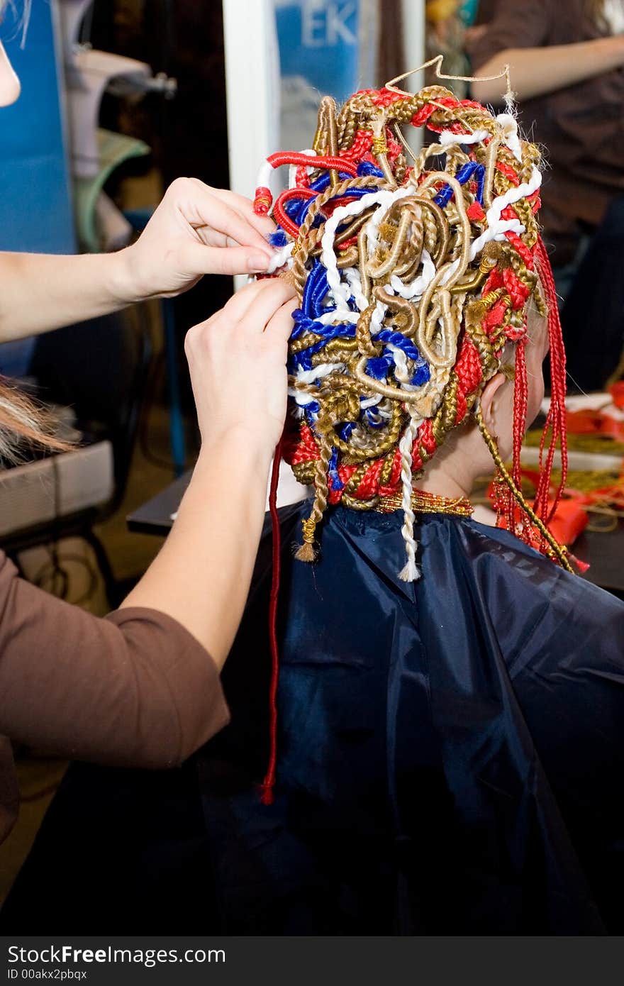 Woman coiffure.