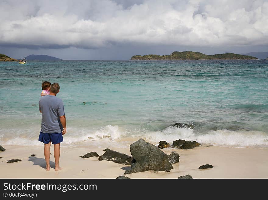 A classic beach scene on the island of Saint Thomas in the US Virgin Islands. A classic beach scene on the island of Saint Thomas in the US Virgin Islands.