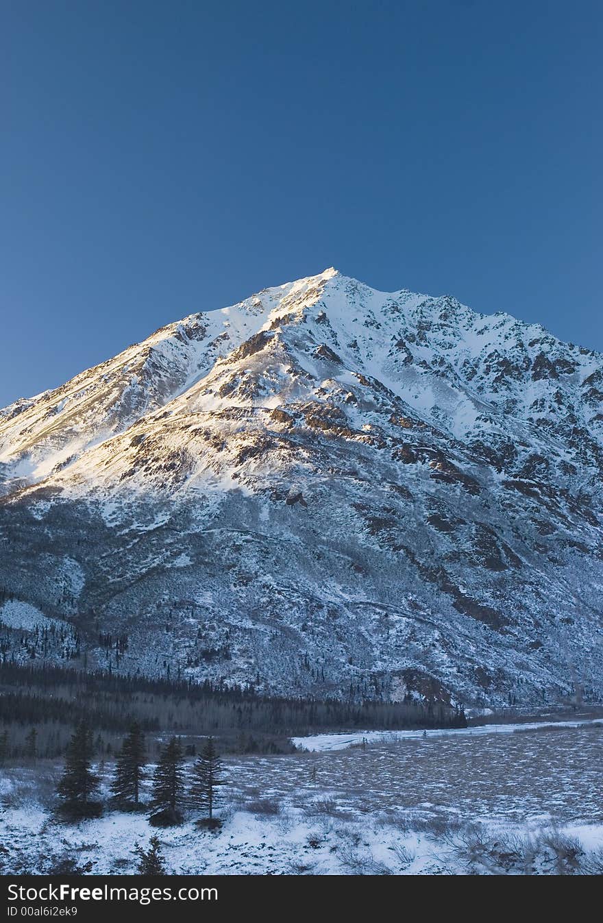 Light on a mountain slope