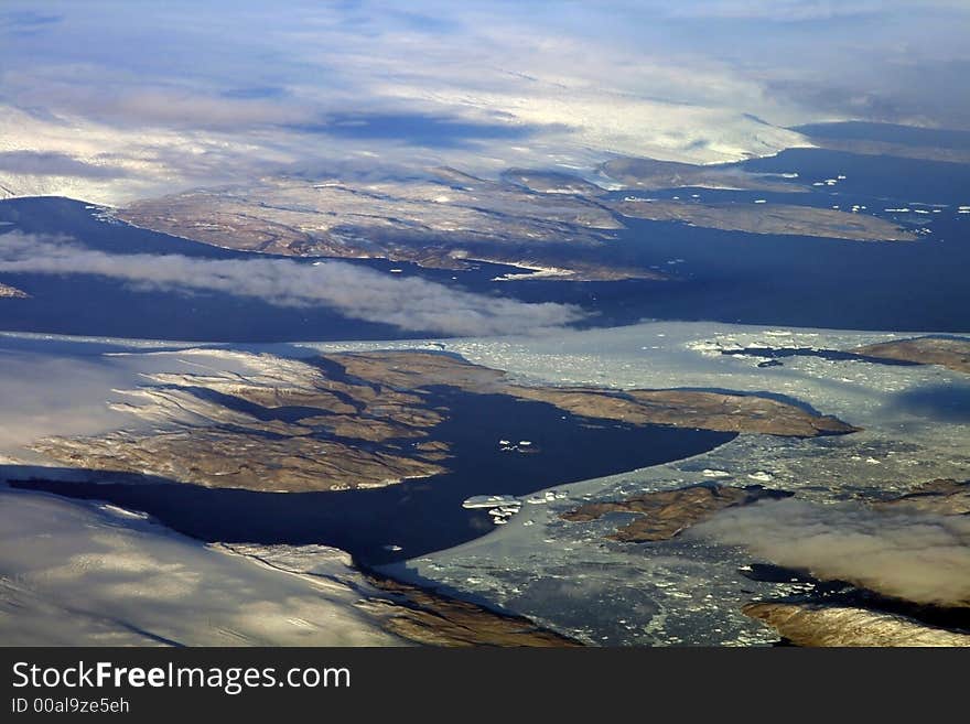 Iceland coast with iceberg creation