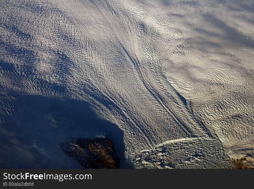 Groenland glacier and icy coast