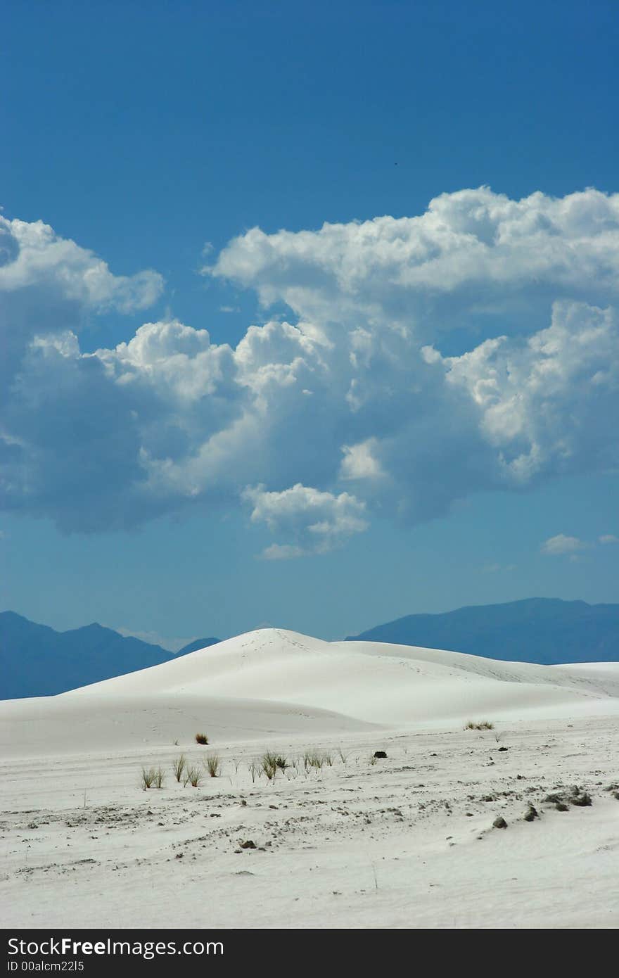 White sand dunes