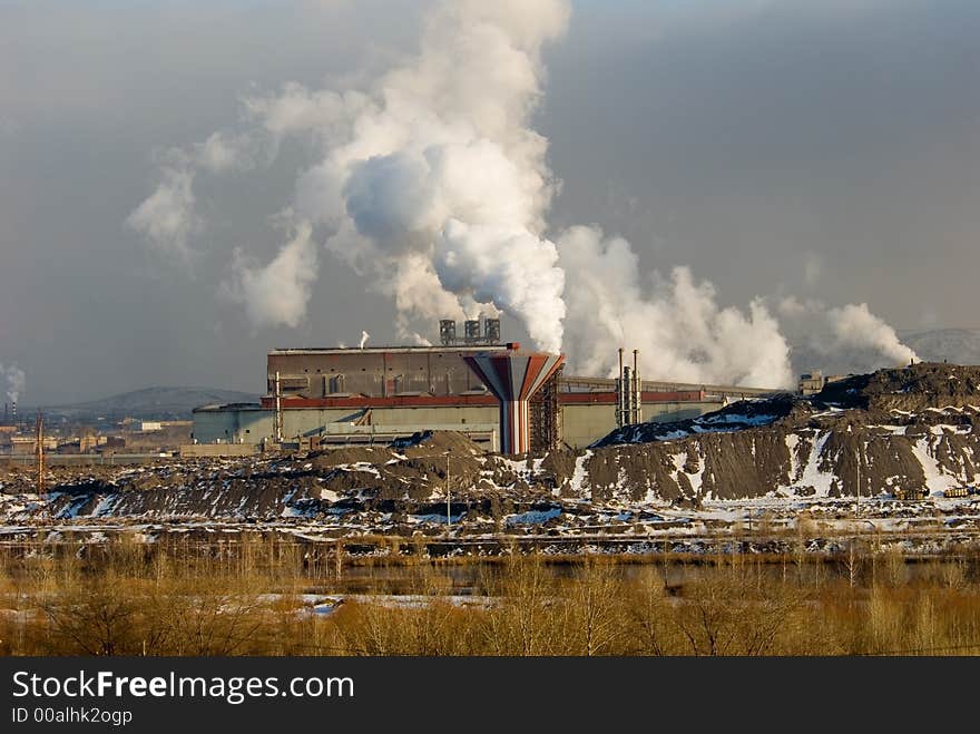 Iron and steel metallurgical Plant in different views