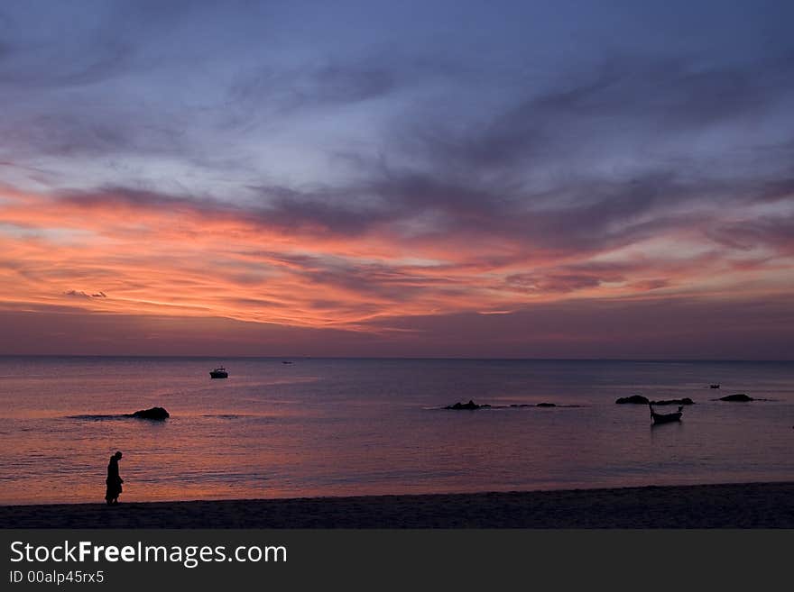 Sunset at Lanta island south Thailand. Sunset at Lanta island south Thailand.