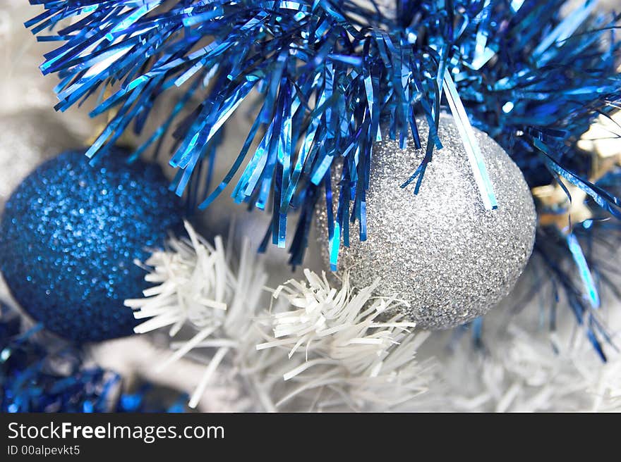 Christmas tree with ornaments balls