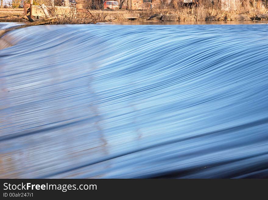 Water, stream, waterfall, speed, background