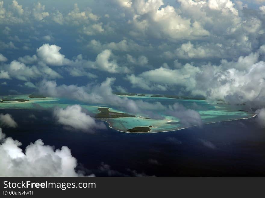 Tetiaroa atoll in french polynesia