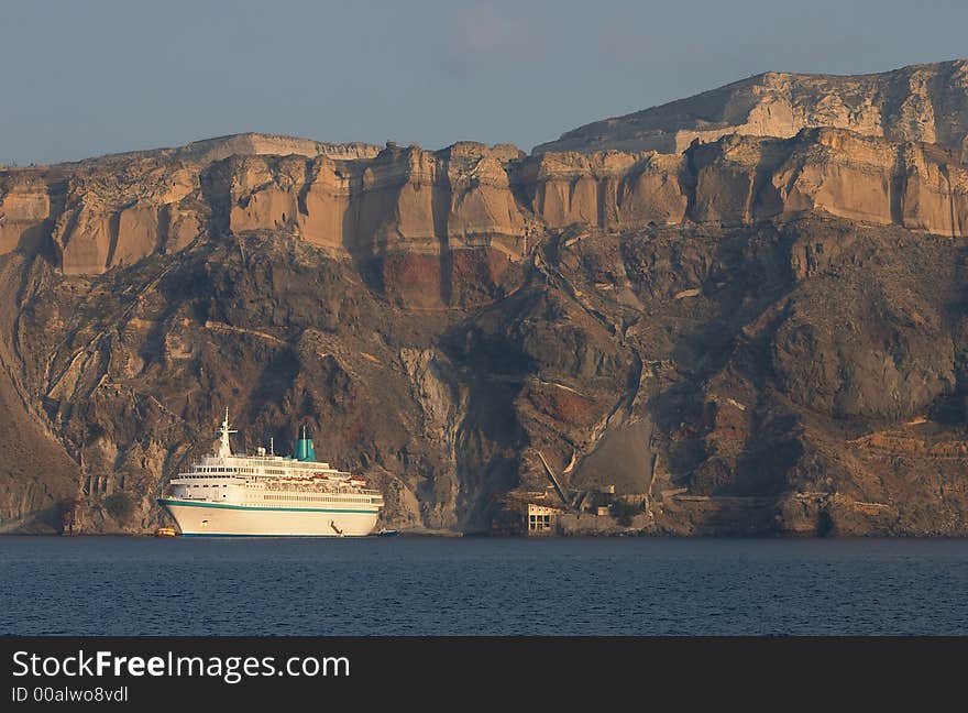 Santorini, Greece, view on caldera. Santorini, Greece, view on caldera