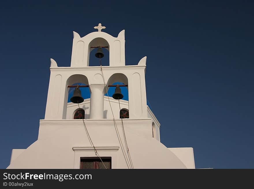 A greek orthodox church in Oia, Santorini, Greece