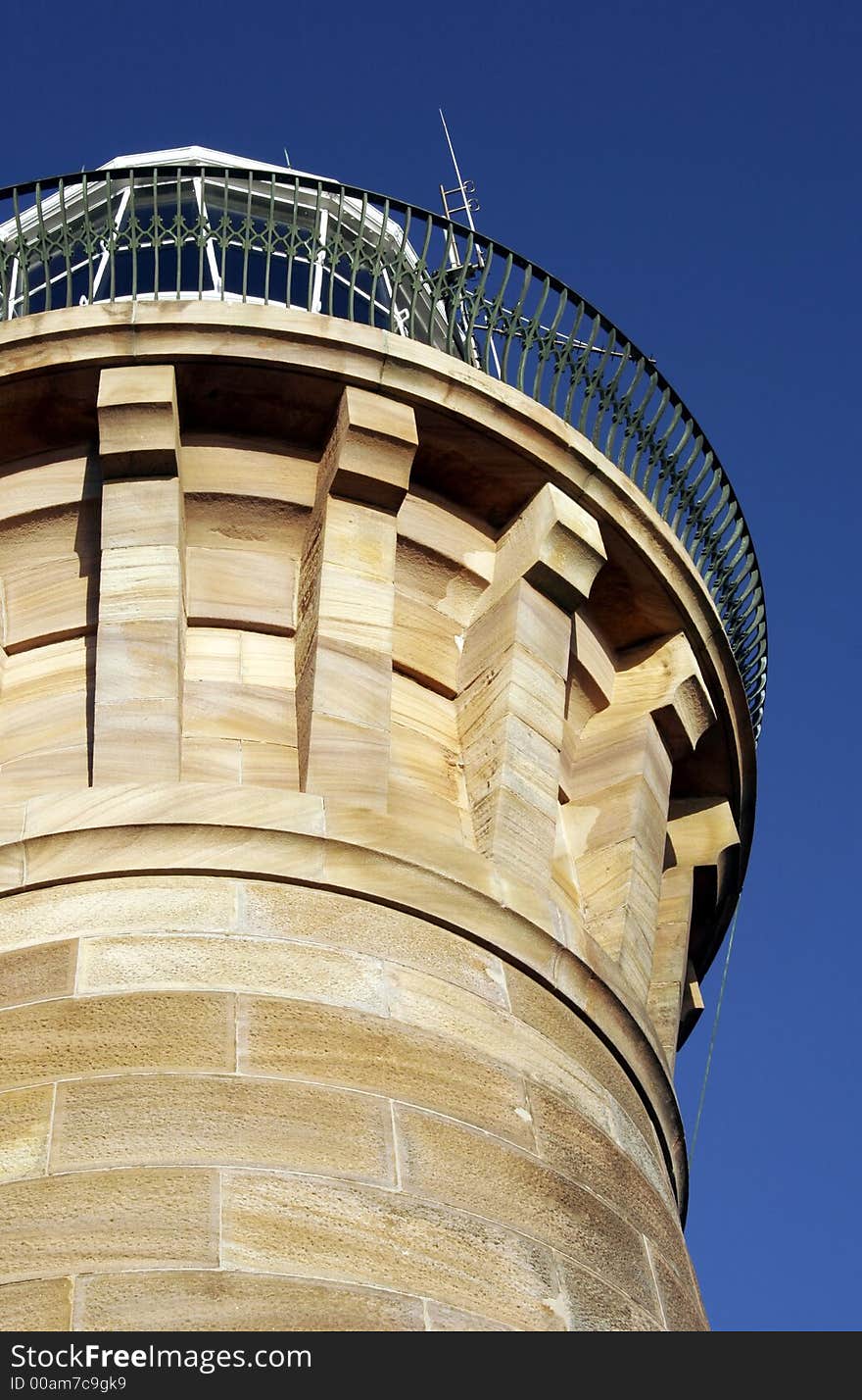 Sandstone Lighthouse Tower At Palm Beach, Sydney, Australia, Clear Blue Sky