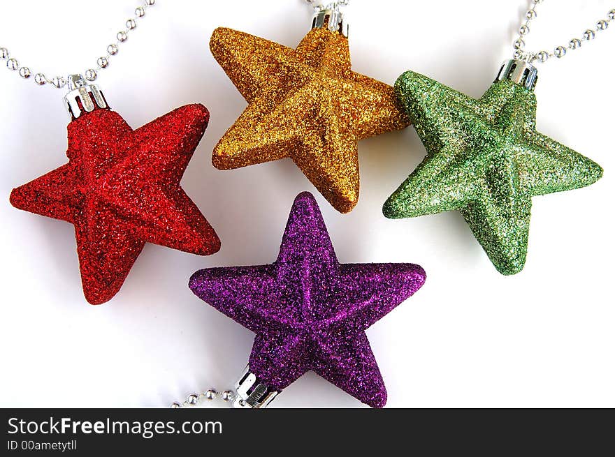 Colorful christmas stars