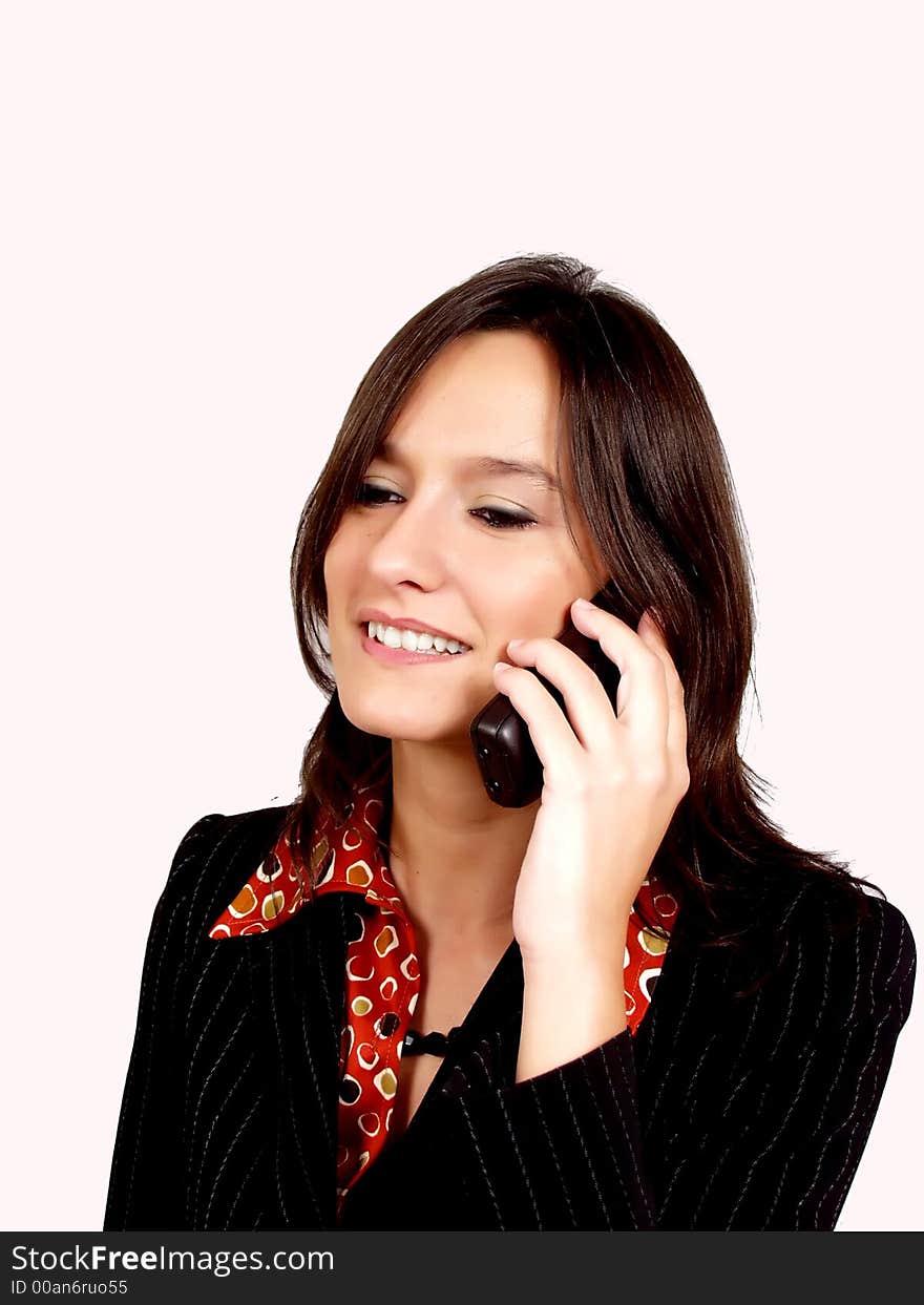 Beatiful woman talking by phone