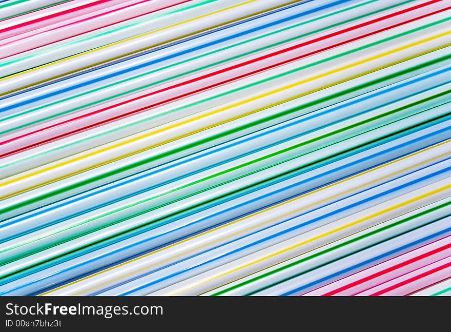 Group of colored straw